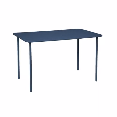 Tavolo da giardino in acciaio, 4 posti, 120cm Blu navy - 120x70x72.5 cm