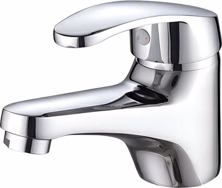 Avizar, rubinetto lavabo monocomando cromato 11×8 cm acqua calda e fredda, argento