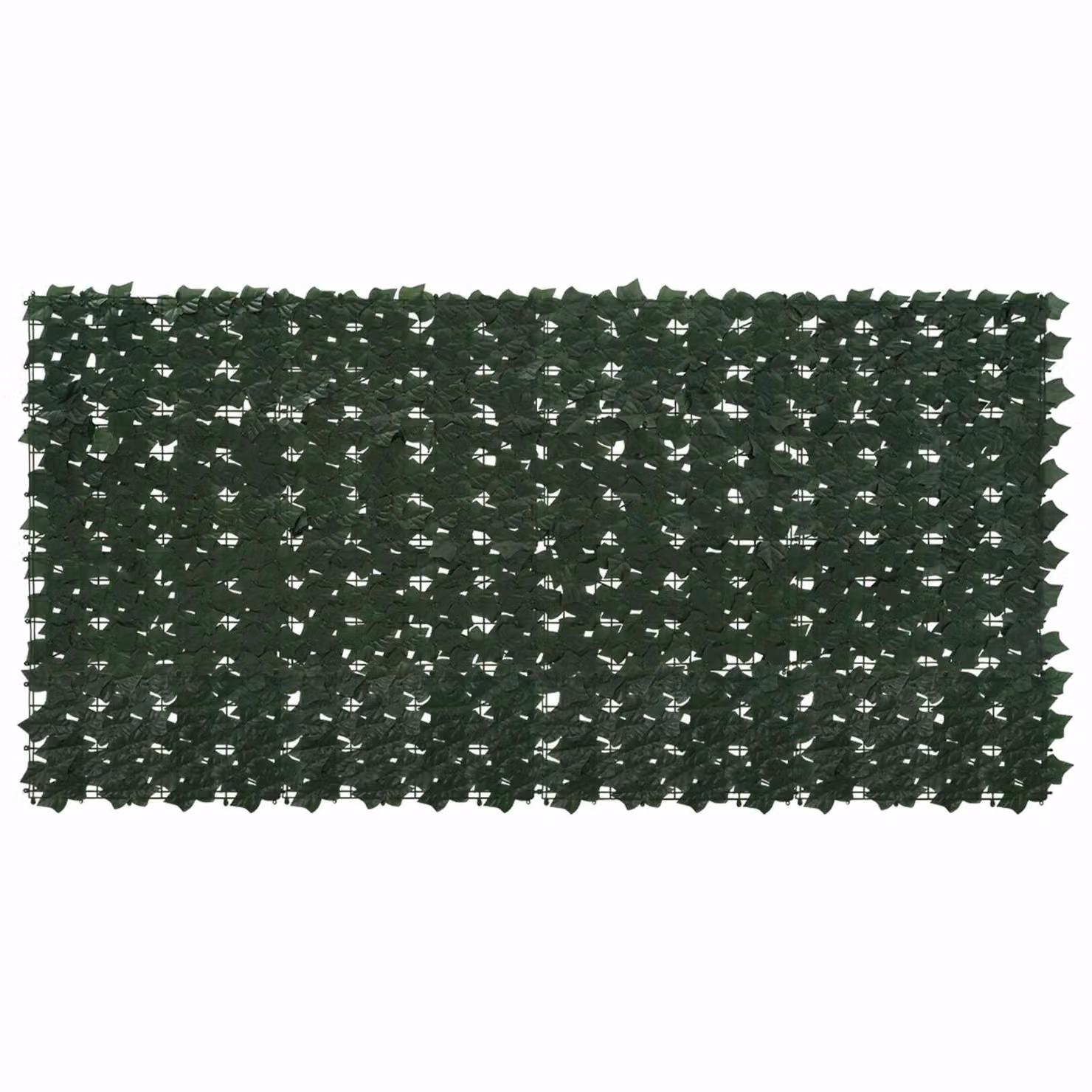 vidaXL Schermo per balcone con siepe artificiale verde scuro L: 200 cm, H: 100 cm