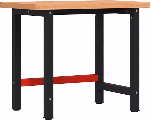 Banco Lavoro Rettangolare in Legno di Faggio Multicolore L: 100 cm, P: 60 cm, H: 83 cm CFW9010918
