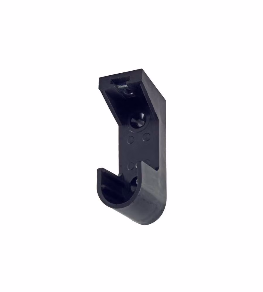 Masidef Supporti Laterali per Tubi Ovali 30x15 mm Nero 2 pz