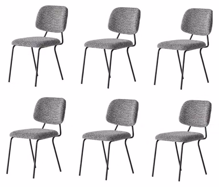 Set di 6 sedie Grigio Comode Moderne Eleganti Morbide Classiche