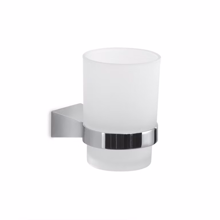 Portaspazzolini da muro in acciaio inox e Cromall TN10 Gedy serie TONALE Cromato
