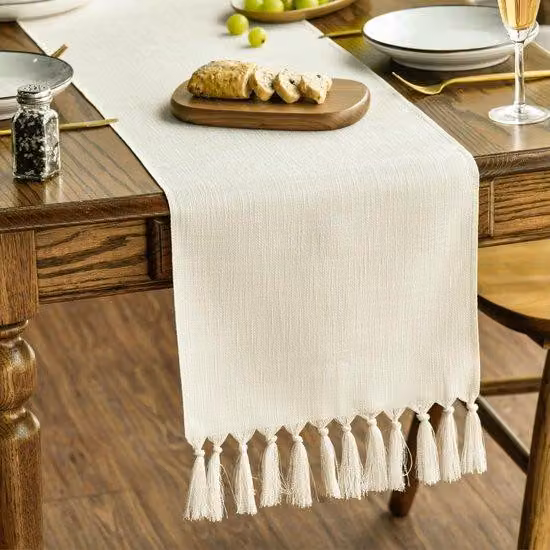 Sgabello da cucina in stile rustico, decorazione lavabile per la cucina, beige, 33x243 cm