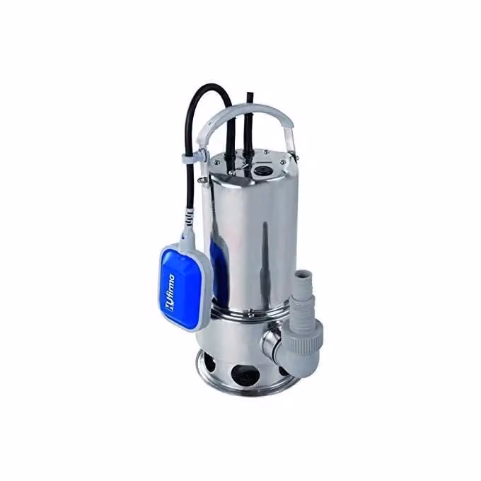 Elettropompa Sommersa per Acque Sporche HU-Firma SUB HU-1100 in Acciaio Inox, 1100W, Portata 16500 l/h, Prevalenza 10 m, Argento – 2