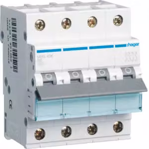 Interruttore Hager LS 4 poli 6kA B-6A 4M MBN406