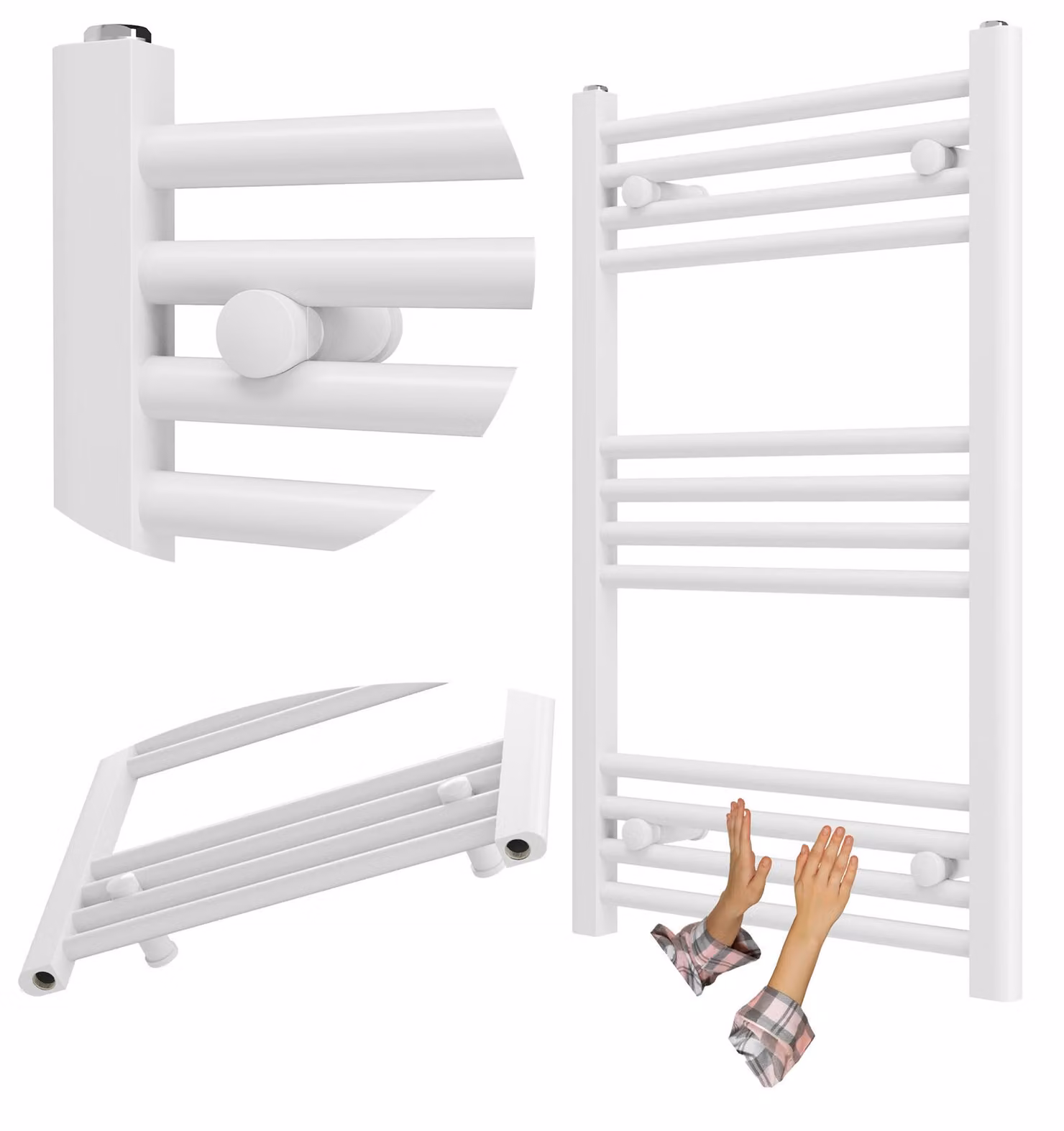 Granitan - Radiatore da bagno - Scaldasalviette - 50x80 cm - Bianco - Scaldasalviette - BRENO