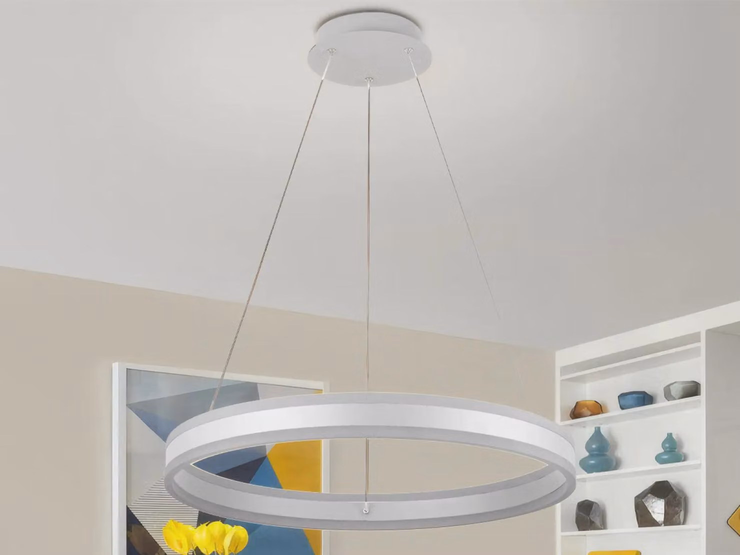 Lampada a sospensione LED con telecomando, 85W