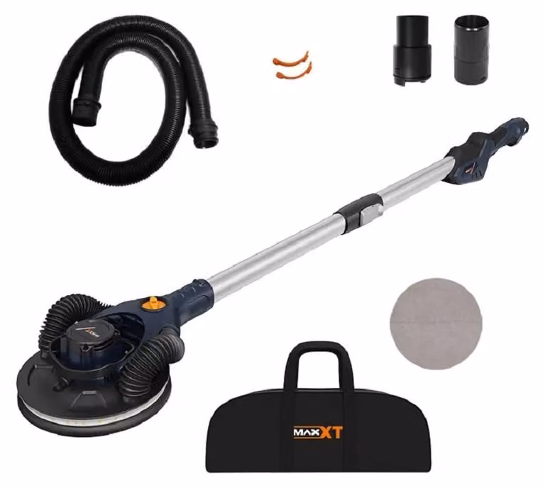 Levigatrice per cartongesso, levigatrice a muro - Levigatrice eccentrica per cartongesso da 400W - Motore brushless - Disco abrasivo da 225mm - Corsa da 5mm - 1200 giri/min - 220V