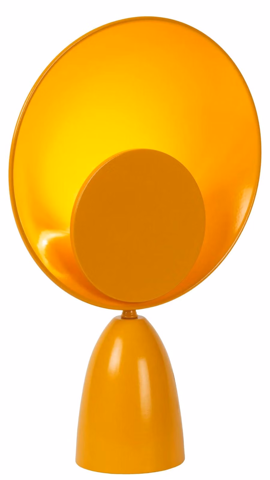 Lucide CASTAMAR – Lampada da tavolo – Diametro 25,5 cm – LED – 1x8 W, 2100 K – Giallo ocra – Colore: giallo ocra
