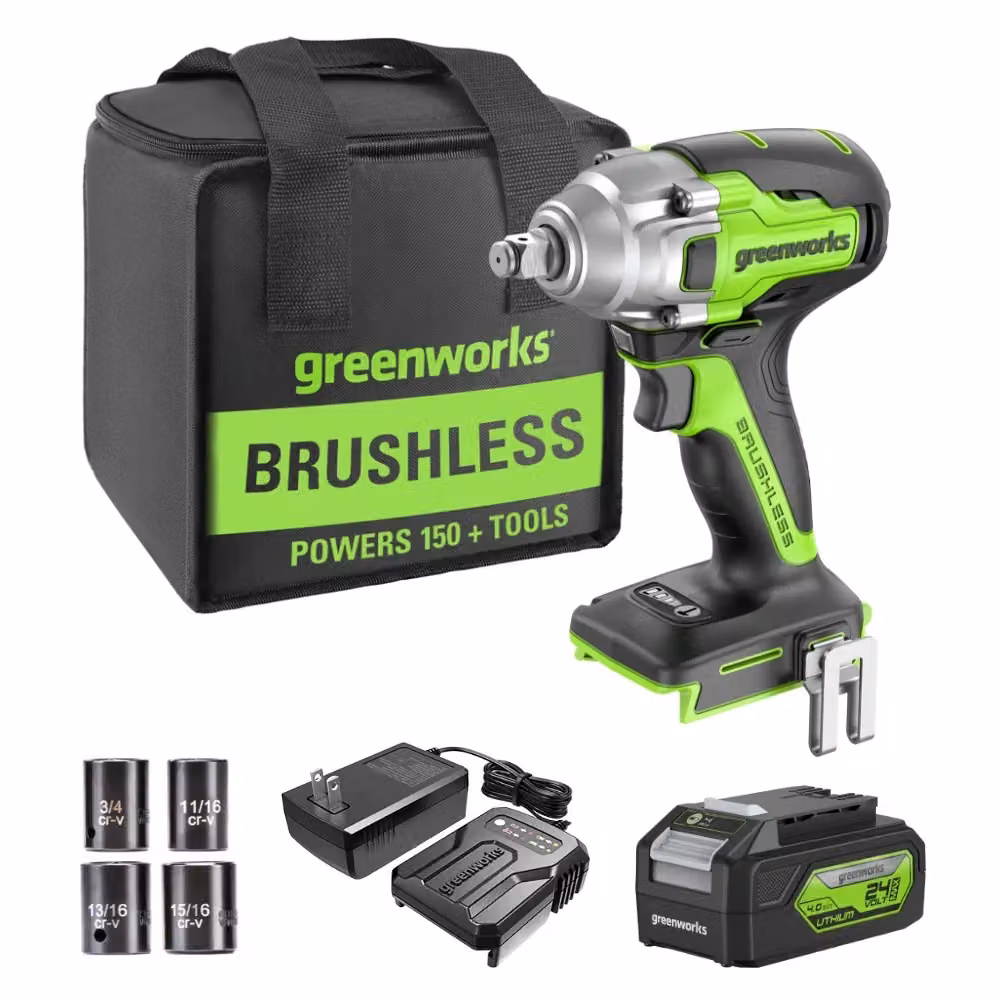 Greenworks POWERALL 24V Avvitatore a percussione 400Nm - Batteria 4Ah