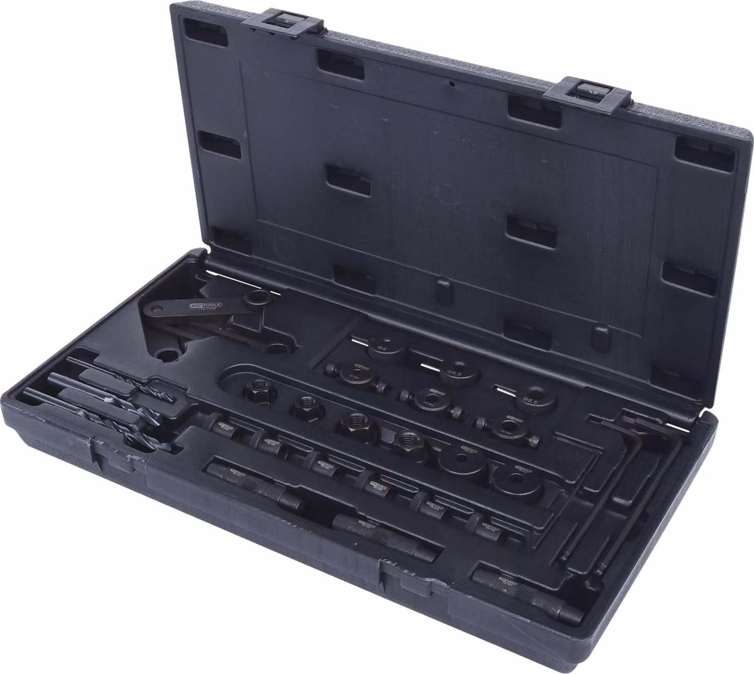 KS TOOLS Set di maschere per la foratura della testa del cilindro 28 pezzi - 150.7040