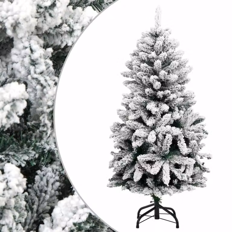 Maison Exclusive - Albero di Natale artificiale, pieghevole, con neve, altezza 150 cm