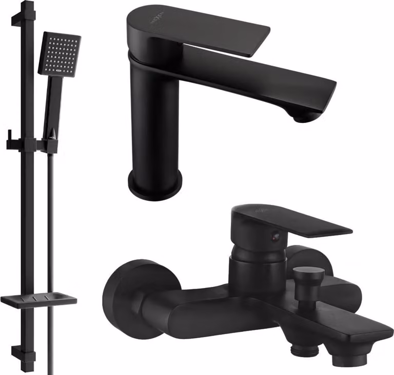 Mexen Royo DQ45 set da bagno, nero - 72203DQ45-70