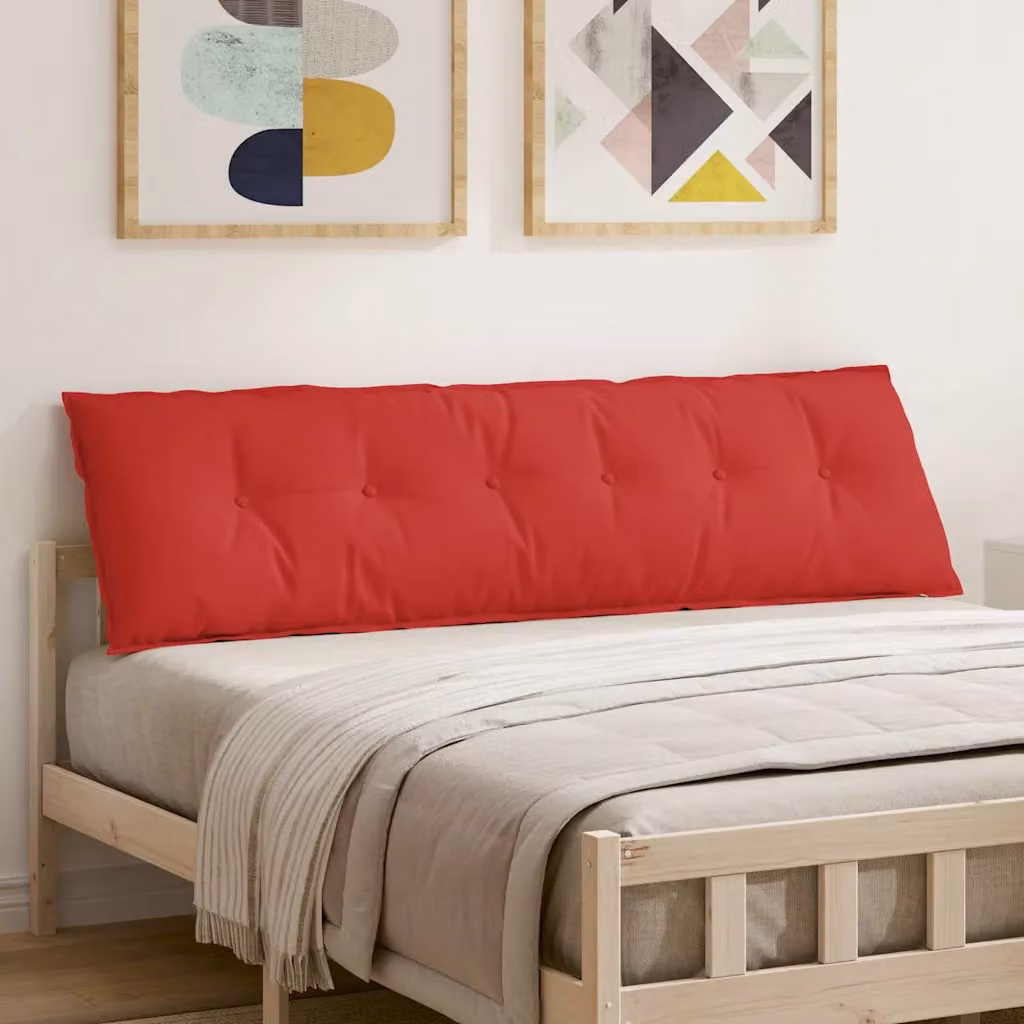 vidaXL Cuscino per Schiena Rosso in Poliestere L: 180 cm, P: 19 cm, H: 50 cm