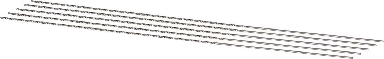 Set di 20 punte extra lunghe e super sottili (0,9x100 mm, HSS)