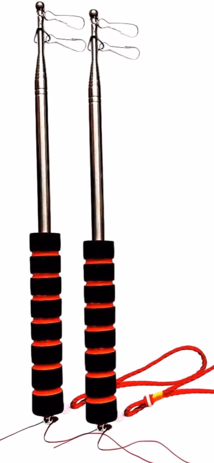 Albero telescopico per bandiere - 3 metri con maniglia - Set da 2