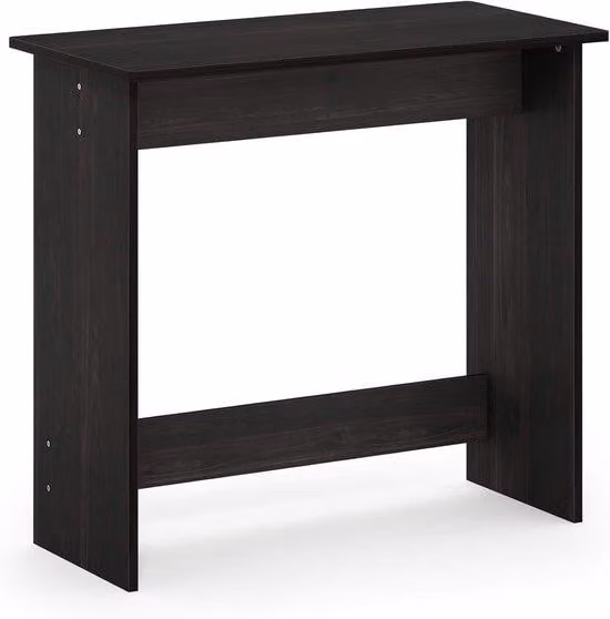 Uniqoos® Scrivania – Scrivania compatta per computer e lavoro, colore espresso, dimensioni 80 x 75,7 x 39,4 cm, confezione singola, aspetto legno di alta qualità, design minimalista