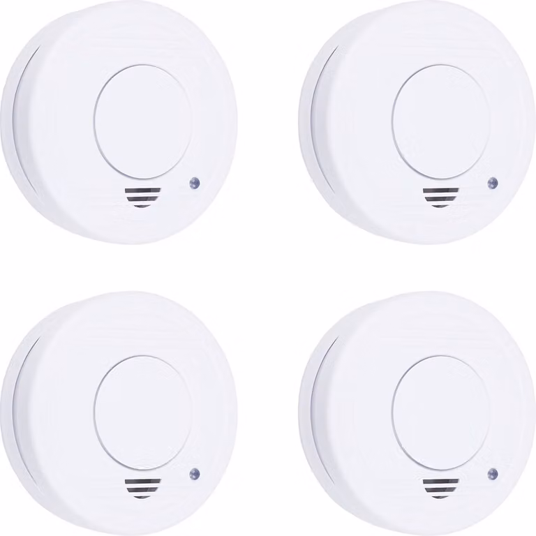 Smartwares rilevatore di fumo 4 pezzi 10x10x3,5 cm Bianco