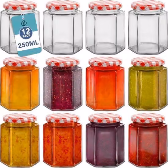 Bicchiere per Overnight Oats Equivera in Vetro Trasparente con Chiusura Ermetica, 250 ml