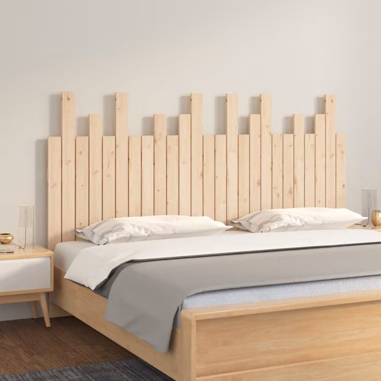 Testiera da parete vidaXL in legno massello di pino, L: 159,5 cm, P: 3 cm, H: 80 cm