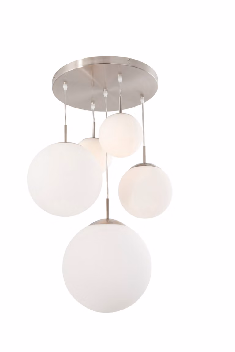 Lampada a sospensione - acciaio - Bollique - vetro metallo - Ø 60cm - E27 - 7376ST - Steinhauer