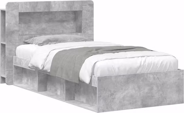 Telaio del letto con storage Grigio Cemento 80 x 200 cm 3433432