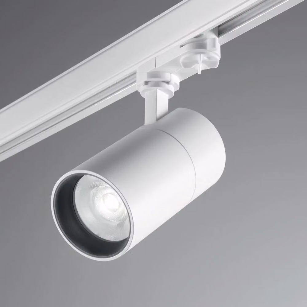 Proiettore Cilindrico Quick IDEAL LUX in Alluminio Bianco con LED da 21W 3000K Warm White per Binario – 2