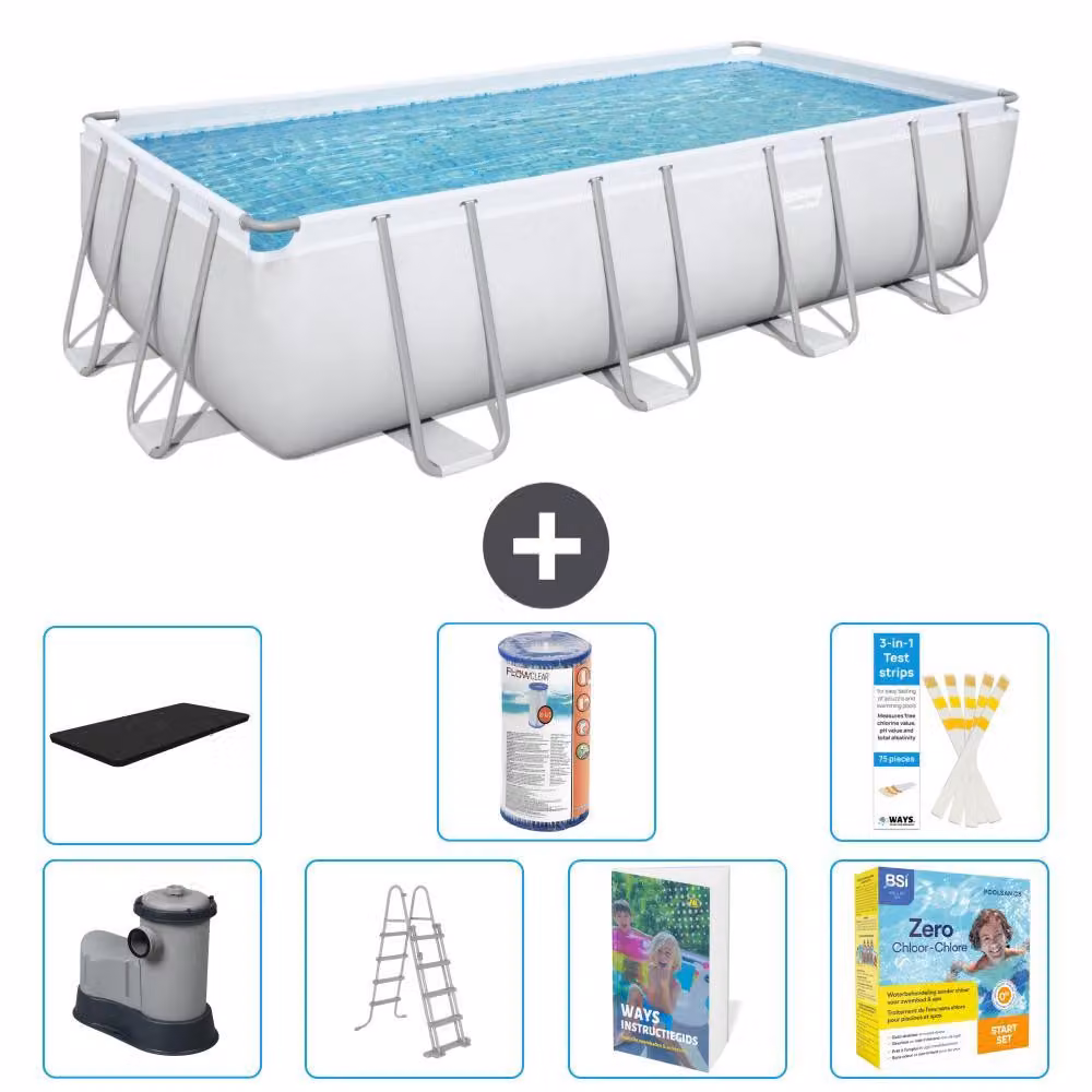 Bestway Power Steel, piscina rettangolare - 549x274x122 cm - 6 pezzi, modello S572