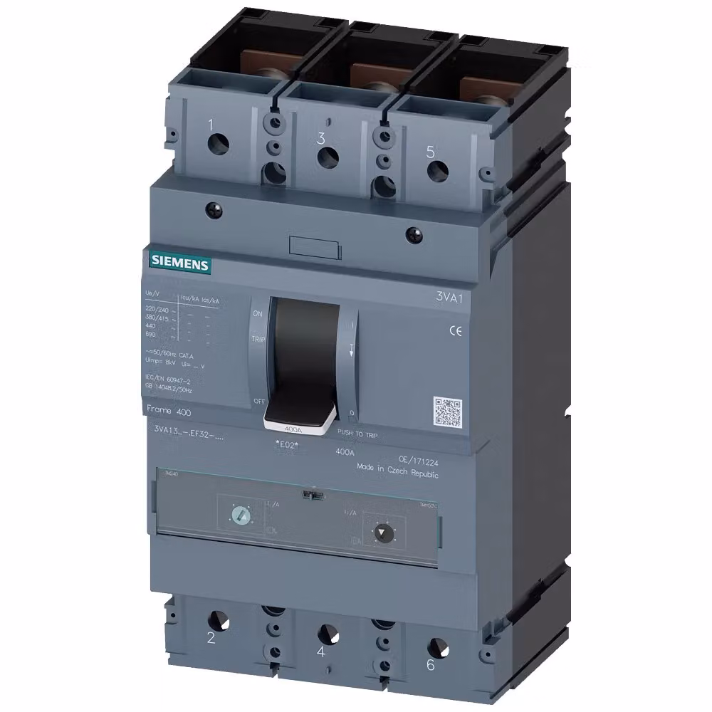 SIEMENS 3VA1340-5EF32-0AA0 Interruttore magnetotermico (MCCB) IEC BG400 400 A 3 poli 55 kA TM ATAM
