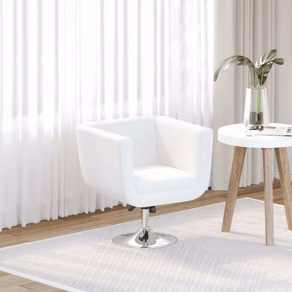 Sgabello da Bar Girevole vidaXL in Similpelle Bianco con Struttura in Metallo e Plastica