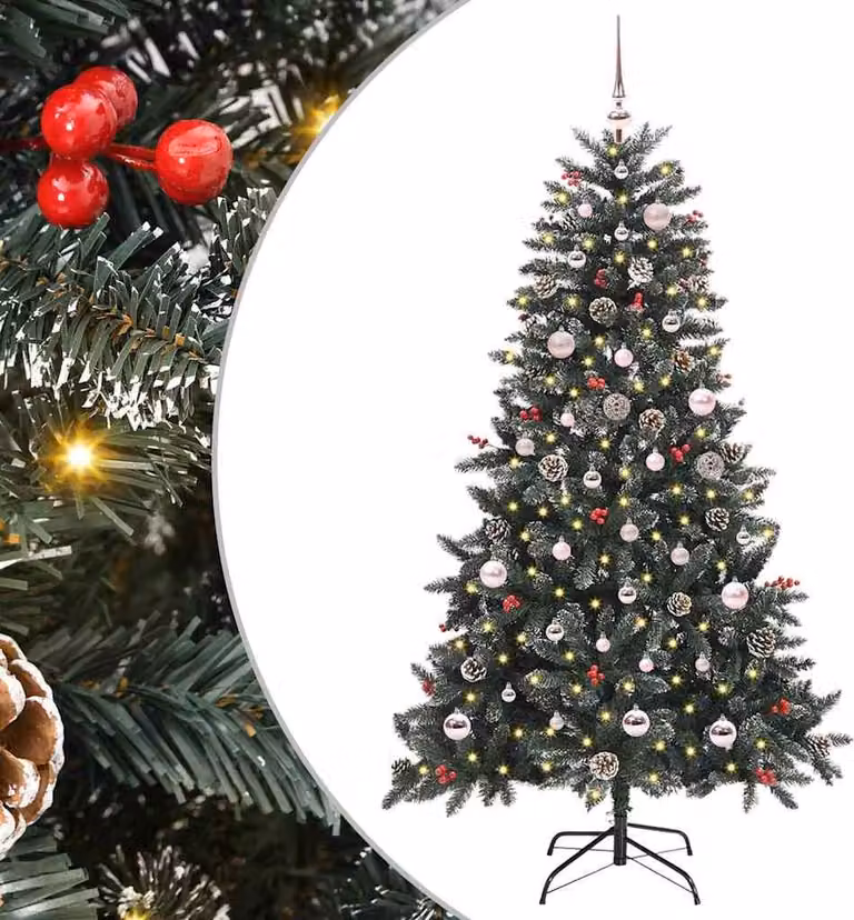 Albero di Natale artificiale con 150 LED Verde 150 cm