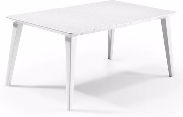 Tavolo da giardino rettangolare Keter Lima 160 in resina bianca L/P/H: 157 x 98 x 74 cm