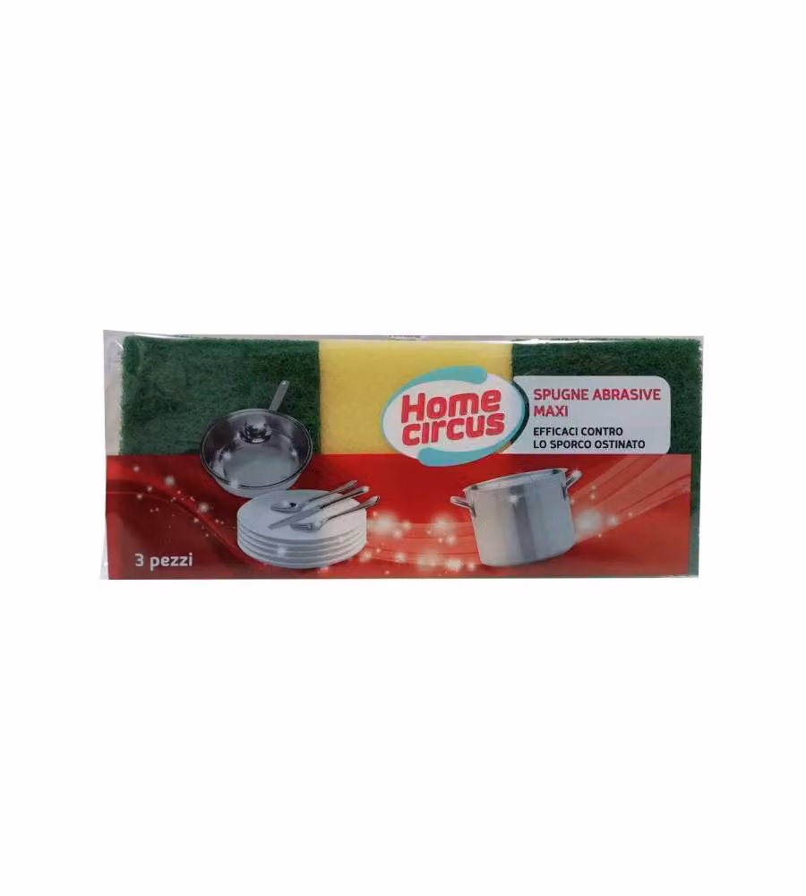 Spugne abrasive maxi 3 pz - Spugne pulizia - Attrezzi per casa e fai-da-te