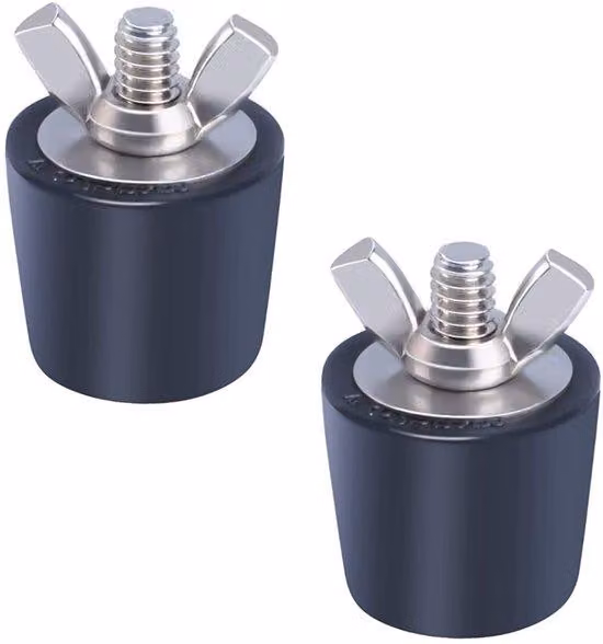 Accessori per piscine: tubo in gomma - 25 mm - tappi per condensatori - rilevatore di perdite - interruttore di getto d'acqua - tappi per tubi