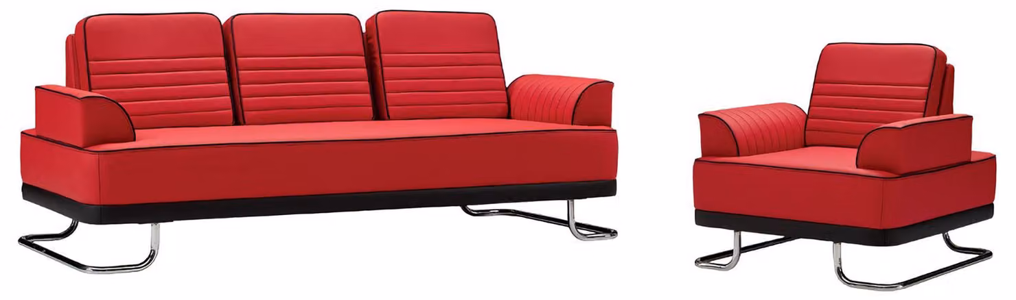 Sofagarnitur 3+1 Sitzer Sessel Modern Stil Relax Luxus Wohnzimmer Couch Sofa