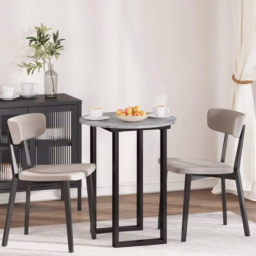 Piano del tavolo rotondo vidaXL in legno ingegnerizzato MDF grigio, Ø 60 cm, H 1,5 cm
