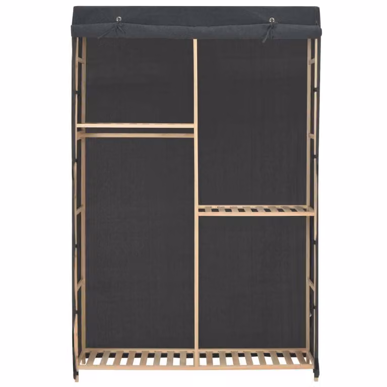 vidaXL armadio a 3 piani grigio 110 x 40 x 170 cm tessuto