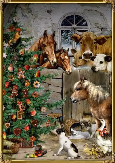 Calendario da parete A4 - Natale nella stalla