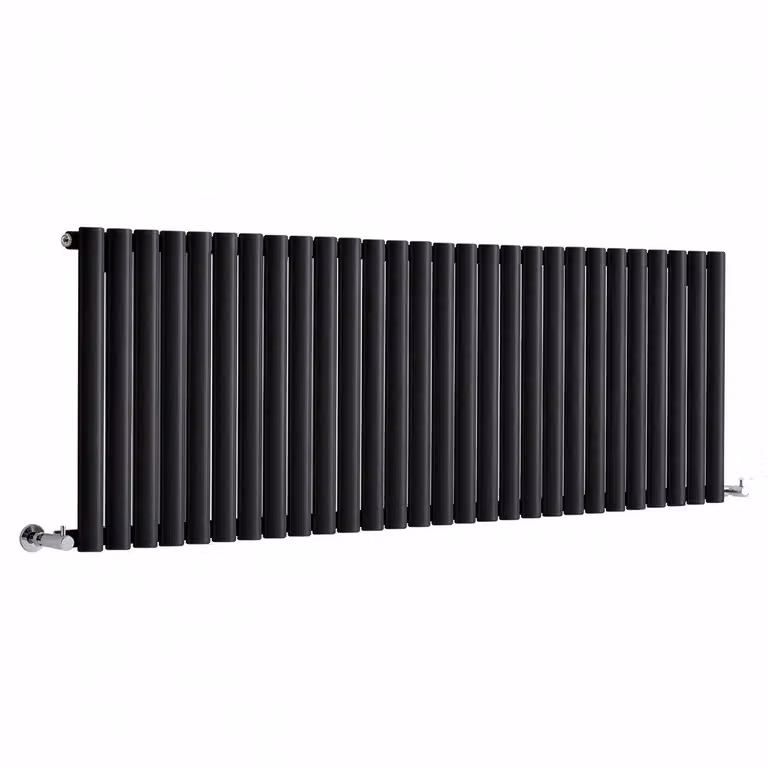 Radiatore di Design Orizzontale (Pannello Singolo) - 595mm x 1652mm - Nero - Sterling Quinn by Hudson Reed
