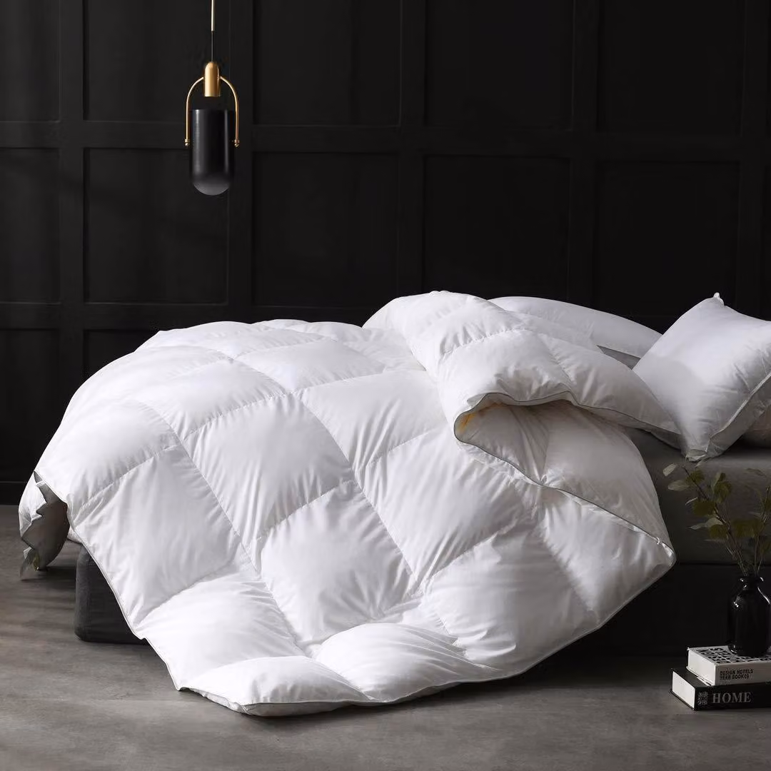 Copertura per letto 220x240 cm, imbottitura in piume d'oca e piumino, adatta a tutte le stagioni, qualità alberghiera