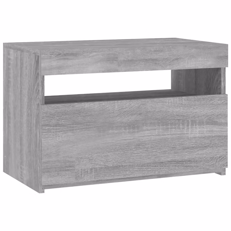 vidaXL Mobile Porta TV con Luci LED Grigio Sonoma L: 60 cm, P: 35 cm, H: 40 cm