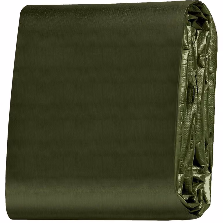 Telo di copertura impermeabile con occhielli, 160 g/m², stabilizzato contro i raggi UV, dimensioni 6x10 metri, colore verde