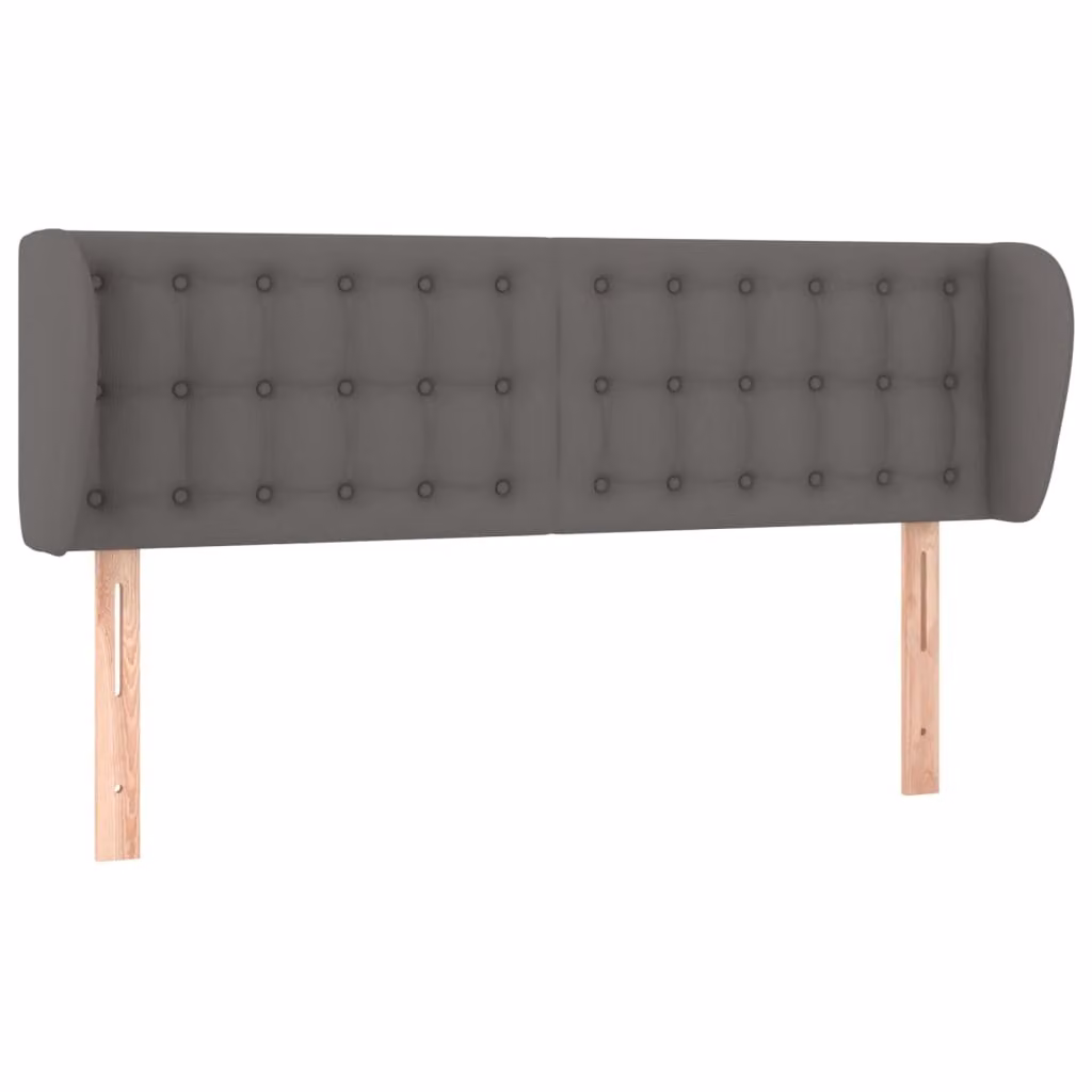 Testiera ad Orecchio Grigio 147x23x78/88 cm in Pelle finta