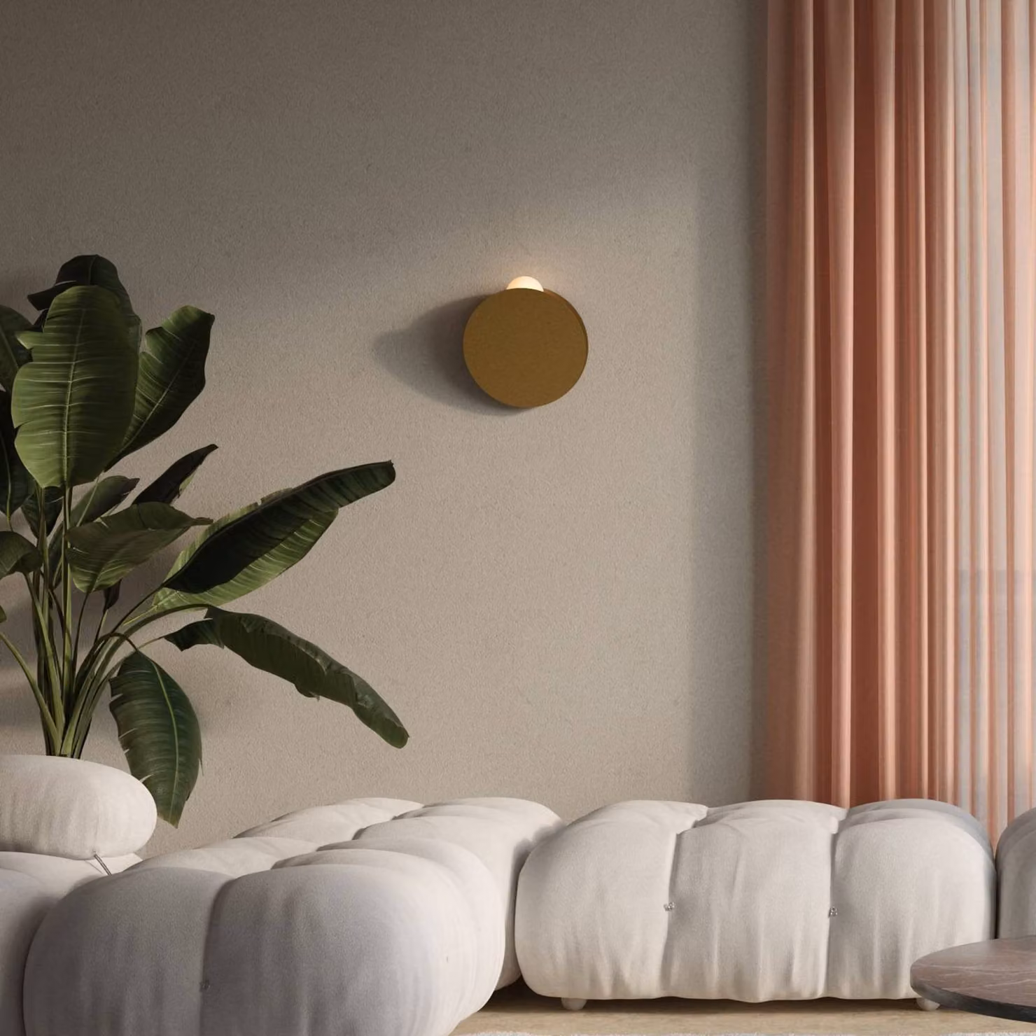 Fabbian Applique da parete di design Akoya, dimmerabile, Bronzo / Ottone antico, Soggiorno / Sala da pranzo, Metallo, Design, Applique