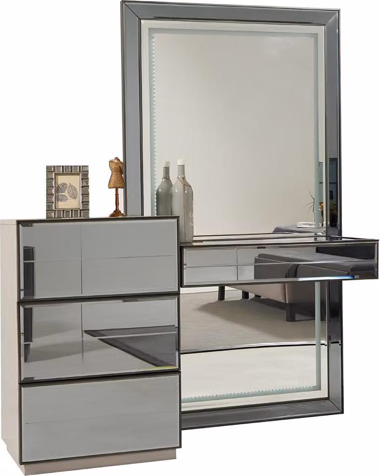 Schminktisch Kommode mit Spiegel Konsole Kommoden Holz Modern Schlafzimmer