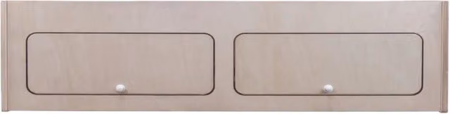 Armadio pensile per camper Monster Shop in legno di abete e betulla con ante soft-close e serratura, L/P/H: 120 x 30 x 30 cm, Bianco/Beige