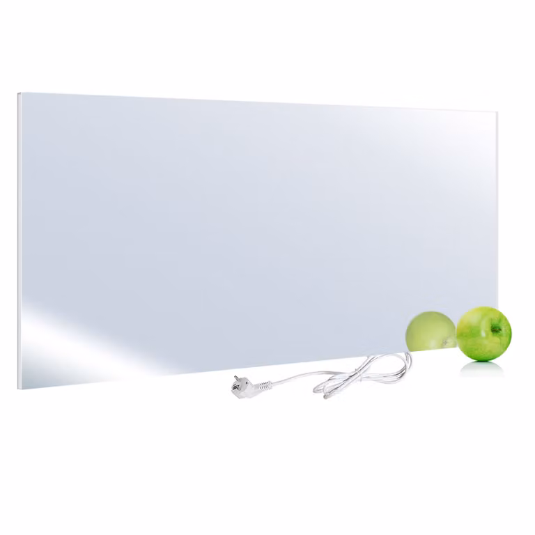 VIESTA® H580-SP: specchio & riscaldatore a infrarossi 2-in-1, 580 W Cristallo di Carbonio – pannello da parete elegante per bagno & soggiorno