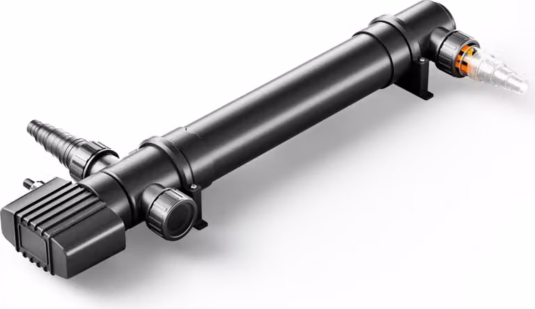 SunSun CUV-155 chiarificatore per laghetti 5000 l/h / 55 W UVC, prechiarificatore per filtro e pompa per laghetti, chiarificatore d'acqua con lampada UV, filtro luminoso per il controllo delle alghe