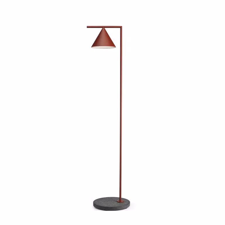 Flos - Captain Flint Outdoor H 1537 mm Burgundy Red/Black Lava - Lampada da terra da esterno - Rosso Borgogna